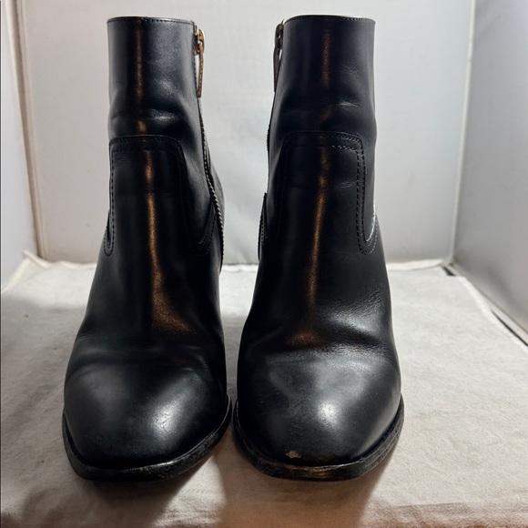 Saint Laurent Classic Black Leather Heeled Boots size 40 with box - Picture 4 of 15